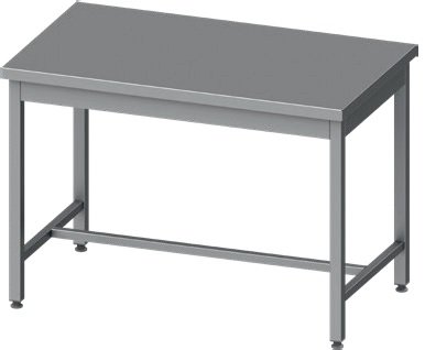 Mesa de Trabajo Acero Inoxidable Central SIN Estante Línea VARSOVIA MC67-SIN CLIMAHOSTELERIA