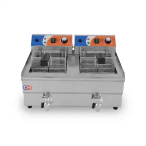 Freidora Eléctrica con Grifo de Vaciado Línea PEKÍN EF-1V CLIMAHOSTELERÍA