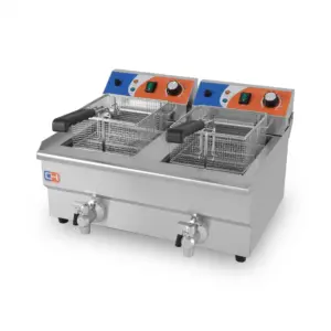 Freidora Eléctrica con Grifo de Vaciado Línea PEKÍN EF-1V CLIMAHOSTELERÍA
