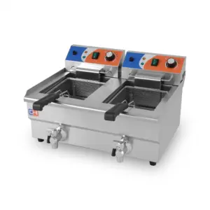 Freidora Eléctrica con Grifo de Vaciado Línea PEKÍN EF-1V CLIMAHOSTELERÍA