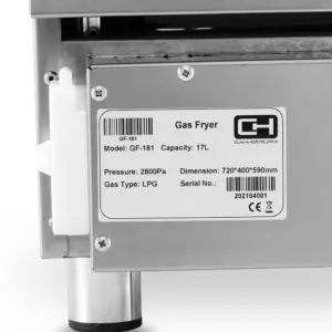 Freidora A Gas Sobremesa 17 litros Con litros Línea PEKÍN GF-181 CLIMAHOSTELERÍA