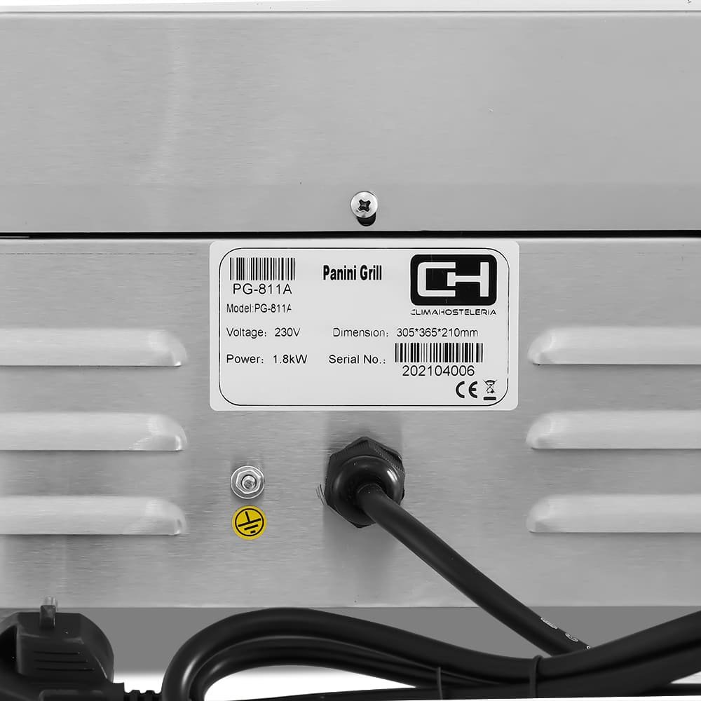 Plancha Grill Eléctrica de 305x365x210mm Línea PEKÍN PG-811 CLIMAHOSTELERÍA