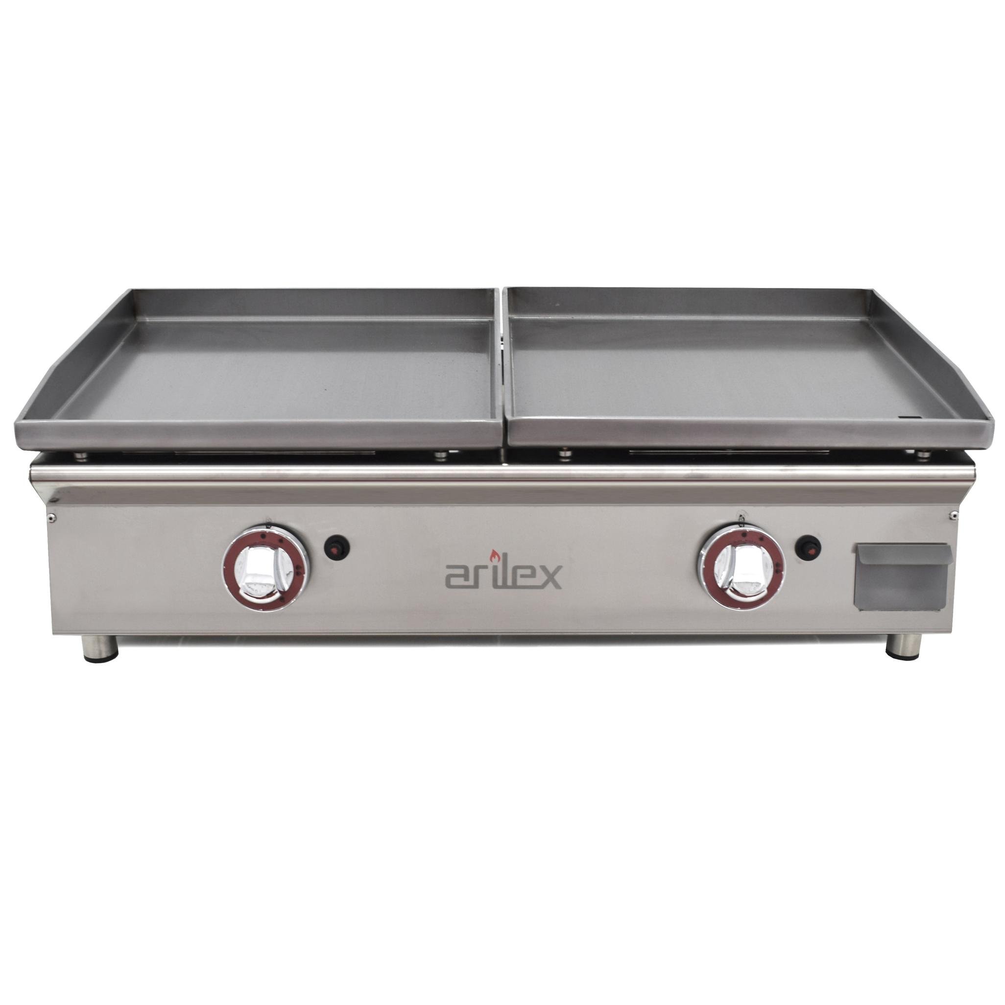 Plancha A Gas ARILEX Serie DUO (40 Laminado + 40 Laminado) 4040PGLLN