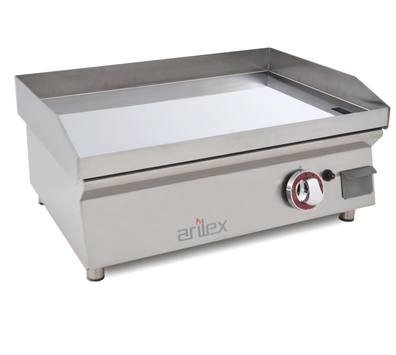 Ver más grande Plancha A Gas 60 Cm ARILEX En Acero 15 Mm Con Baño Cromo Duro 60PGCN