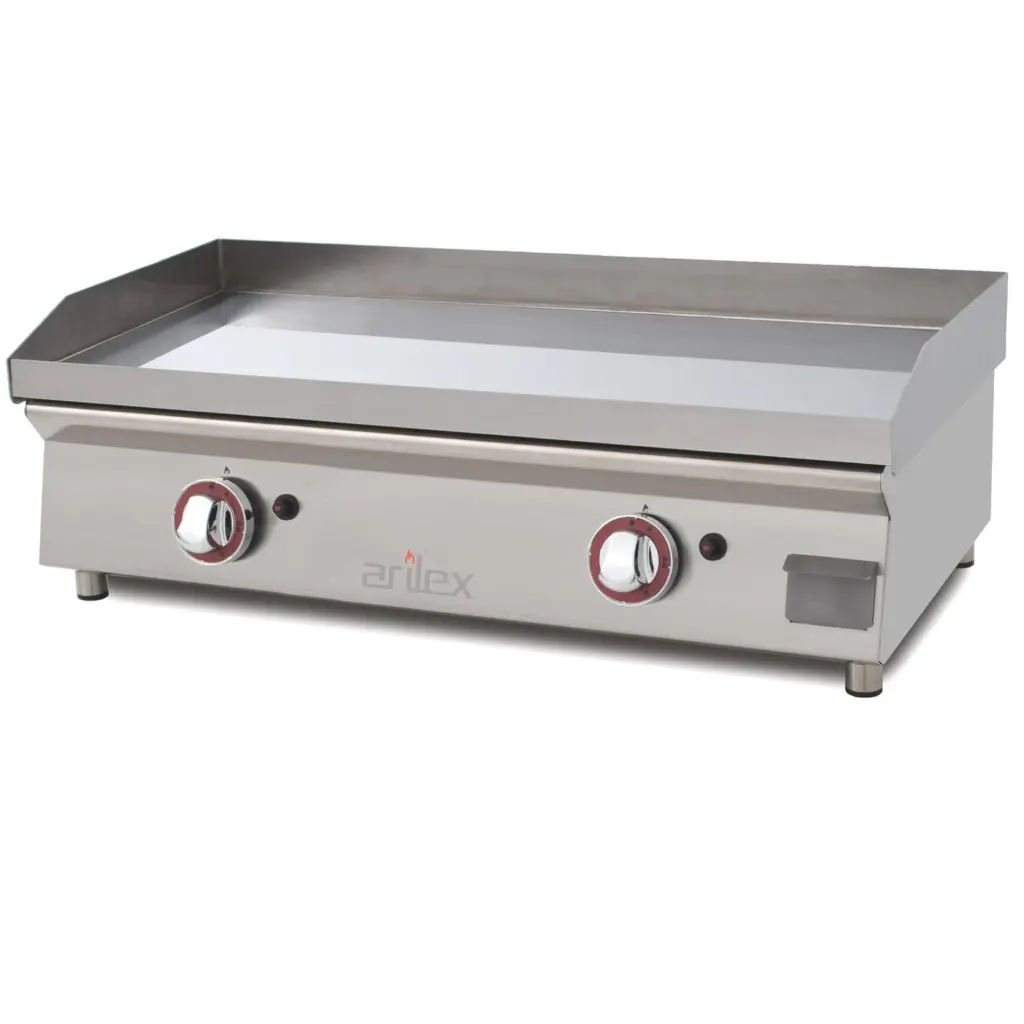 Plancha A Gas 80 Cm ARILEX En Acero 15 Mm Con Baño Cromo Duro 80PGCN