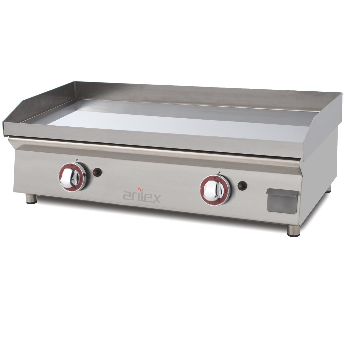Plancha A Gas 80 Cm ARILEX En Acero 15 Mm Con Baño Cromo Duro 80PGCN
