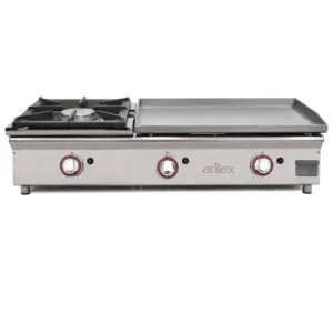 Plancha A Gas 60 Cm En Acero Laminado 6 Mm + Fogón 6 Kw ARILEX 100PGLFN