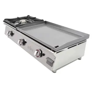 Plancha A Gas 60 Cm En Acero Laminado 6 Mm + Fogón 6 Kw ARILEX 100PGLFN