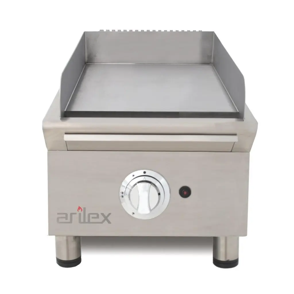 Frytops A Gas 40 Cm ARILEX Acero Rectificado De 15 Mm Línea 600 40FRYGRN
