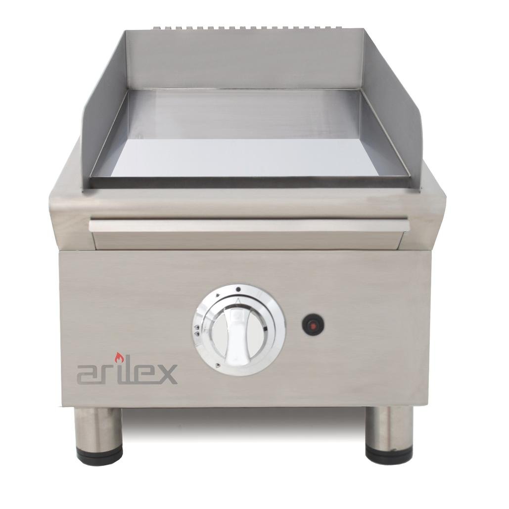 Frytops A Gas 40 Cm ARILEX Acero De 15 Mm Con Baño De Cromo Duro Línea 600 40FRYGCN