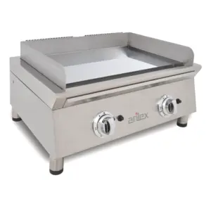 Frytops A Gas 70 Cm ARILEX Acero De 15 Mm Con Baño De Cromo Duro Línea 600 70FRYGCN