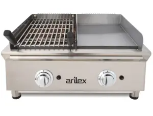 Frytops A Gas 35 Cm Acero Rectificado De 15 Mm + Barbacoa A Gas 35 Cm Línea 600 70FRYGRBN