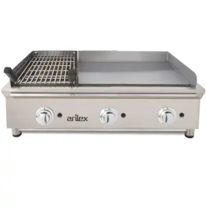 Frytops A Gas 65 Cm Acero Rectificado De 15 Mm + Barbacoa A Gas 35 Cm Línea 600 100FRYGRBN