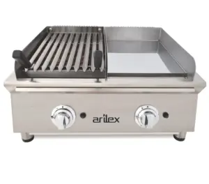 Frytops A Gas 35 Cm Acero De 15 Mm Cromo Duro + Barbacoa A Gas 35 Cm Línea 600 70FRYGCBN