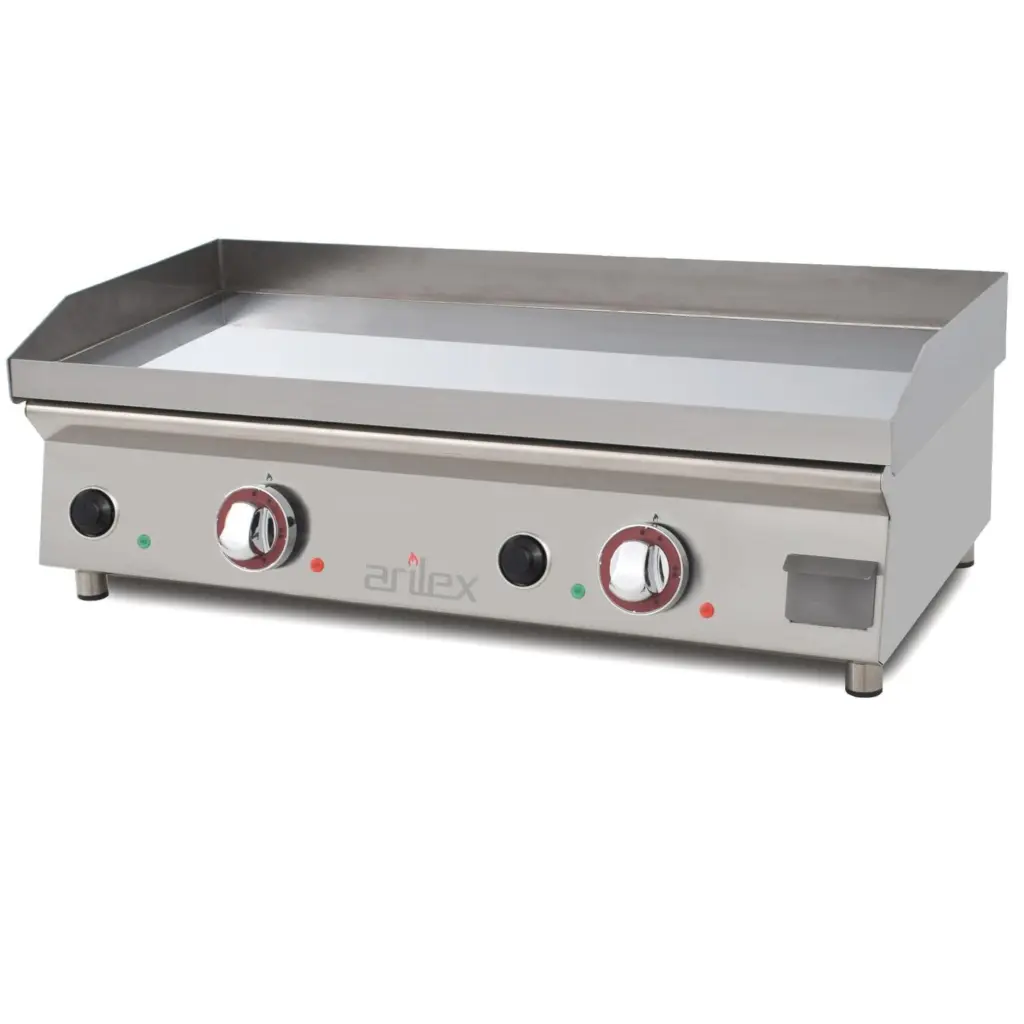 Plancha Eléctrica 80 Cm ARILEX En Acero De 15 Mm Con Baño De Cromo 80PECN