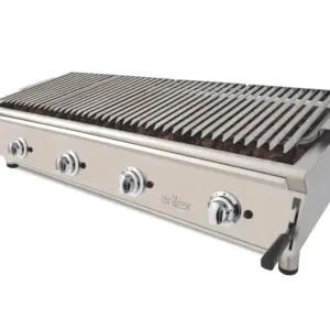 Barbacoa A Gas 130 Cm Piedra Volcánica ARILEX Con Parrilla Inoxidable Regulable En 3 Alturas 130BAR