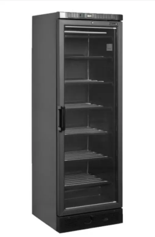 EXPOSITOR REFRIGERADO CONGELADOS ESTÁTICO 300 LITROS 595 X 640 X 1840H MM UFSC371G BLACK LÍNEA VIBORG