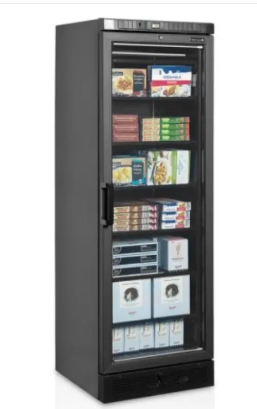 EXPOSITOR REFRIGERADO CONGELADOS ESTÁTICO 300 LITROS 595 X 640 X 1840H MM UFSC371G BLACK LÍNEA VIBORG