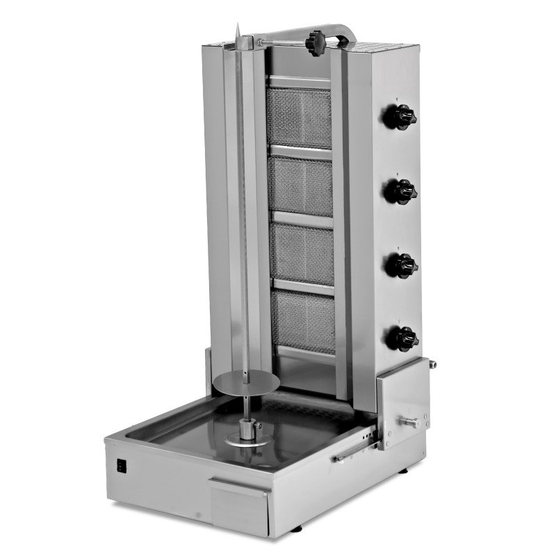Asador Kebab a Gas 4 Quemadores Motor Inferior y Base ajustable Línea ESTAMBUL EMPDN151