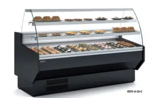 Vitrina Refrigerada Expositora Cristal Recto/Curvo Fondo 900 DOCRILUC  VEPD-9