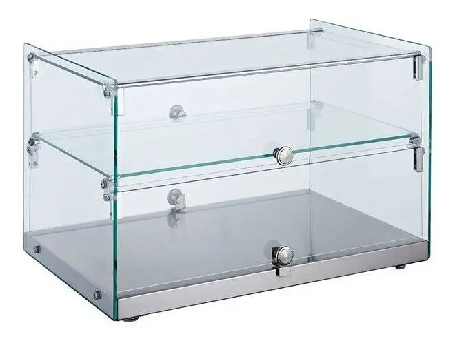 VITRINA NEUTRA EXPOSITORA 1 PISO SIN BASE 920X330X215H MM LÍNEA PEKÍN XCZ-51L