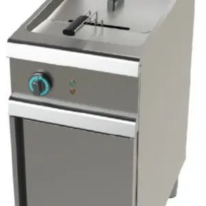 Freidora a gas 1 cuba limpia de 17 litros con 16Kw Serie 700 JUNEX con medidas 400x730x900h mm FG7N117
