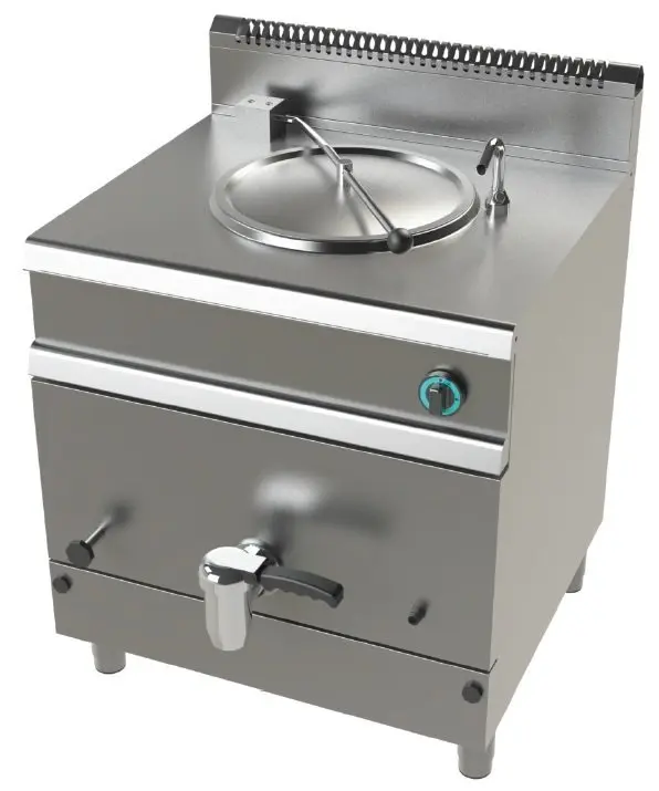 Marmita a gas 50 litros calentamiento directo 15,5Kw Serie 700 JUNEX de 800x730x900h mm MG7N050D