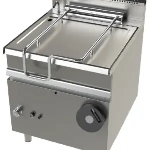 Sartén basculante a gas 80 litros 22Kw fondo cuba en acero suave Serie 900 JUNEX de 800x900x900h mm FD9C080F
