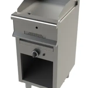 Fry tops a gas acero laminado con mueble Serie 550 JUNEX con medidas 400x550x850h mm FT6100-2