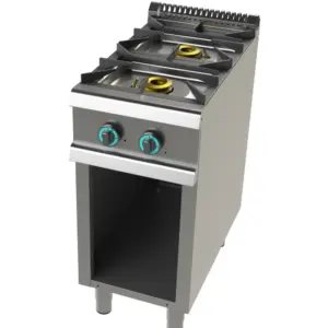 Cocina a gas con mueble de 2 fuegos 6+4,5 Kw SerIe 700 JUNEX con medidas 400x730x900h mm FO7N200