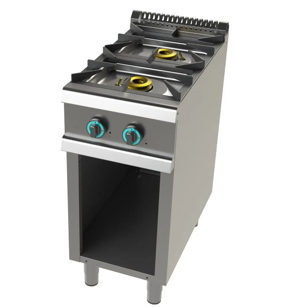Cocina a gas con mueble de 2 fuegos 6+4,5 Kw SerIe 700 JUNEX con medidas 400x730x900h mm FO7N200