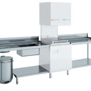 Mesa de Prelavado con Cuba de 500x400x250h mm de 800x750x850h mm Con/Sin Estante MP-80