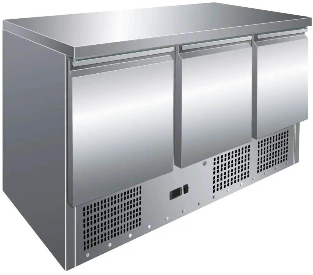 Mesa GN1/1 de 3 Puertas Refrigerada Compacta de 1365x700x860h mm S903TOP