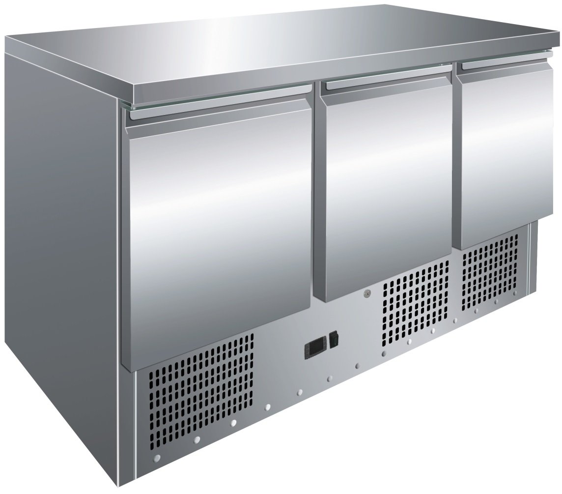 Mesa GN1/1 de 3 Puertas Refrigerada Compacta de 1365x700x860h mm S903TOP