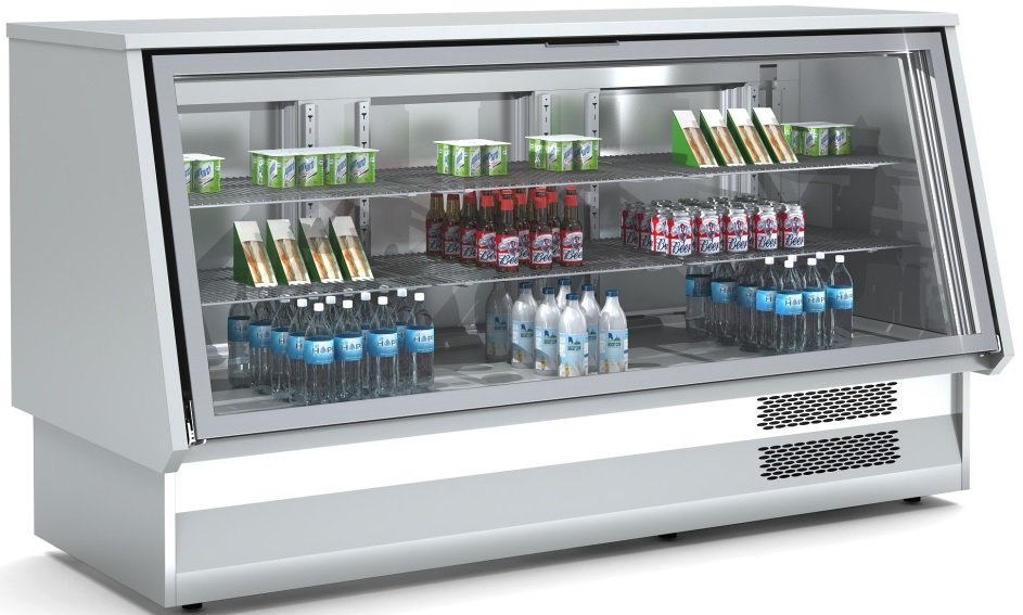 Vitrina Refrigerada Cerrada DOCRILUC Exterior Acero Inoxidable de 1300x847x1085h mm VCC-9-13