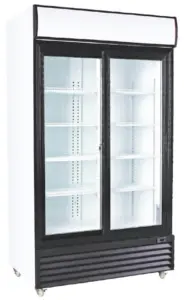 Armario Expositor Refrigerado 1000 litros 2 Puertas Correderas de Vidrio de 1130 x730 x2030h mm CSD1000S