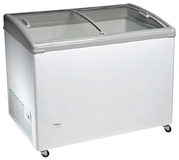Congelador Horizontal Puerta Vidrio Curvo Corredera de 1503 x670 x900h mm TCHC500N