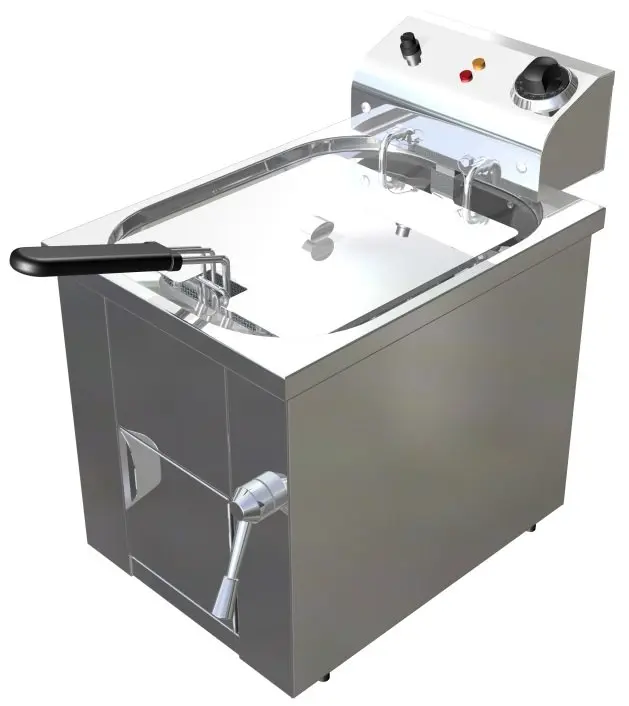 Freidora Eléctrica 10 litros Uso Profesional Agua y Aceite de 325 x440 x360h mm F10